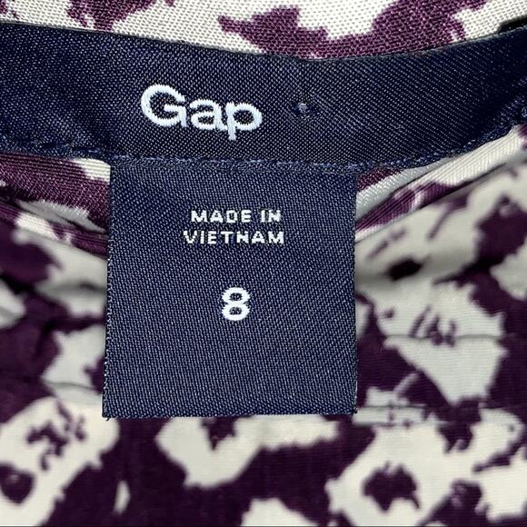 Gap black / white random squares pattern bagged out pockets A-line skirt size 8 - Picture 3 of 5